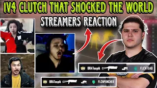 Incredible 1v4 Clutch at PMGC That Shocked the World 😱 | Streamers Reaction 🔥 | Clash with kvn