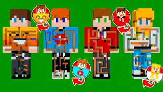 SEBEK LABIRYNT vs ALEK LABIRYNT vs SMILESLOW LABIRYNT vs PATI LABIRYNT w Minecraft!