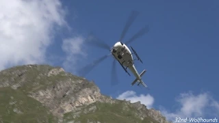Awesome landing, Wucher - Eurocopter AS 350 B3 Ecureuil, OE-XGA, Austria.