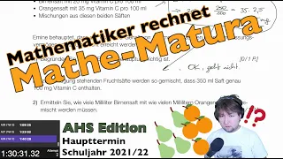 Mathematiker rechnet AHS-Mathe-Matura (Haupttermin 2021/22)