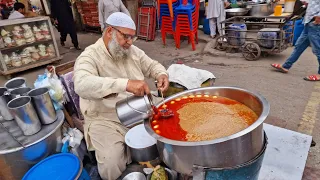 Old Man Selling Chanay Footpath Lahore | Chanay Making Complete Process | Lahore Street Food