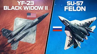 5th Generation Duel | YF-23 Black Widow II Vs Su-57 | AWACS HUNT | Digital Combat Simulator | DCS |