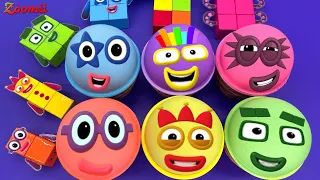 Numberblocks Satisfying Video l How to make Rainbow Ice Cream Cutting ASMR