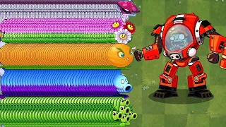 100 Plants vs Z-Mech Zombie LEVEL 10 - Who Will Win? - PvZ 2 Challenge v11.0.1