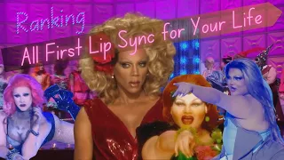 LIPSYNC RANKING every first "lip sync for your life" season 1-16 rupaul's drag race