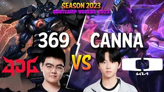 JDG 369 vs DK Canna - 369 AATROX vs Canna LEBLANC Top - Patch 13.18 KR Ranked