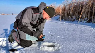 Первый лёд - долгожданный и морозный! Зимняя рыбалка. Ловля окуня.