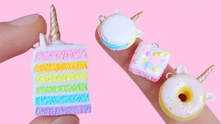 7 DIY MINIATURE UNICORN FOODS (Polymer Clay Tutorial)