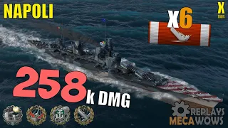 Napoli 6 Kills & 258k Damage | World of Warships Gameplay