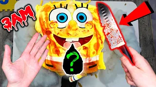 (СТРАШНО) РАЗРЕЗАЛА ЖИВУЮ ИГРУШКУ СПАНЧ БОБ в 3 часа ночи !!!  *что внутри #SPONGEBOB?*