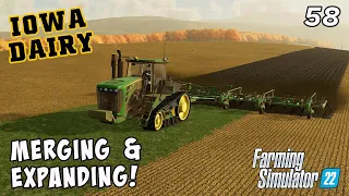 Expanding our haying operation by merging fields! - IOWA DAIRY UMRV EP58 - FS22