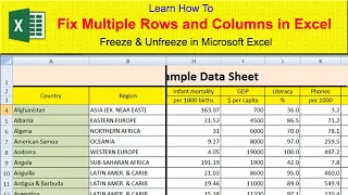 How to Freeze Multiple Columns and Rows in Microsoft Excel 🔥