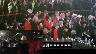 160114 Seventeen reaction Taeyeon Win Bonsang At 25th Seoul Music Awards (SMA 2016)