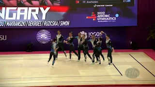 Hungary (HUN) - 2022 Aerobic Worlds, Guimaraes (POR) - Aerobic Dance Qualifications