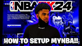 HOW TO SETUP YOUR MYNBA IN NBA 2K24!! (TUTORIAL, SETTINGS, EVERYTHING!!)
