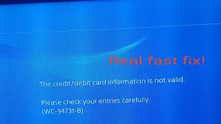 How to fix debit/credit card information not valid. PlayStation easy fix