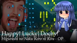 [FULL] Higurashi Kira OP - Happy! Lucky! Dochy! / Yukari Tamura, Mika Kanai, Yui Horie (Synthesia)