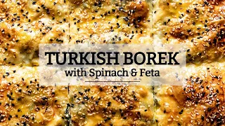 Turkish Borek Recipe - Spinach Feta Cheese Borek