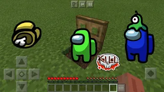 HOW to MAKE a Secret TrapDoor to the Among Us  in Minecraft Pocket Edition