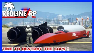 GTA 5 Roleplay - RedlineRP - DESTROYING COPS WITH JET CAR'S #221