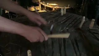 Drumming on Turning Wood