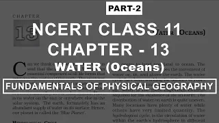 Water (Oceans) - Chapter 13 Geography NCERT Class 11 Part 2