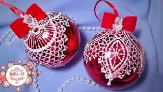 🎄Lace painting of christmas balls. We decorate the Christmas tree!