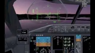 Full arrival at night with B 787 in x plane 19