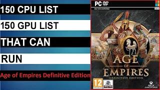 Age of Empires Definitive Edition PC Game - Minimum & Recommended System Requirements