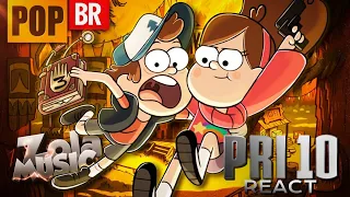 React - Cidade Misteriosa - Dipper e Mabel (Gravity falls) | Zola