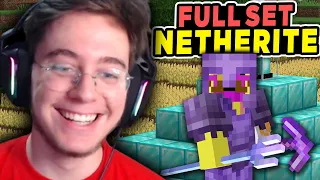 Büyülü Full Set Netherite Yaptım | Minecraft Hardcore 4