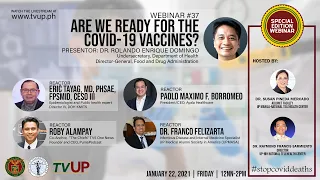 Webinar #37 | “Are We Ready for the COVID-19 Vaccines?”