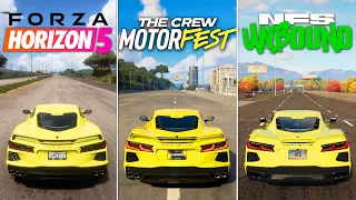 The Crew Motorfest vs Forza Horizon 5 vs NFS Unbound - Physics and Details Comparison