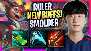 RULER TRIES SMOLDER WITH NEW BUFFS! - JDG Ruler Plays Smolder ADC vs Jinx! | Season 2024