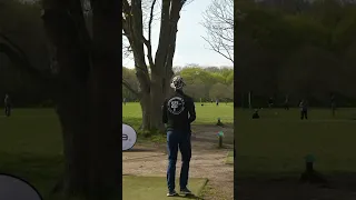 Mauri Villmann and Otto Mäkinen running for ace on hole 5 at Copenhagen Open