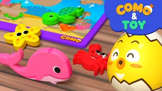 Como | Animal Puzzles 4 | Learn colors and words | Cartoon video for kids | Como Kids TV