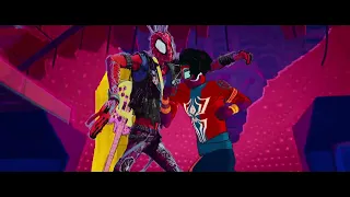 spider punk arrives hobie brown introduction full scene | spiderman across the spiderverse 2023 hd