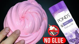 NO GLUE PONDS POWDER SLIME💦 How to make Slime with Ponds Powder and Flour without Glue or Borax