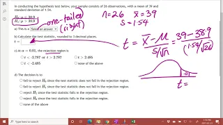 Hypothesis Testing t test solved