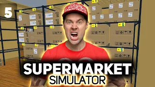 Мечтал быть бизнесменом, а работает грузчиком 🛒 Supermarket Simulator [PC 2024] #5