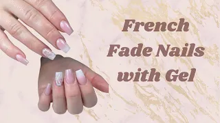 Ombre Gel nails/ watch me work/ Babyboomer nails/Gel nails for beginners