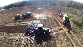 [GoPro/Phantom] 4x Fendt 936,930,927 & 820 Vario beim Gärsubstratausbringen & Einarbeiten | HD