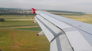 Austrian Airlines A319 Oslo-Vienna Takeoff, Inflight, Landing OS332