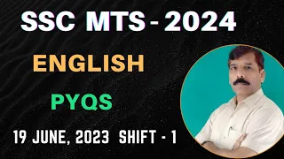 SSC MTS  ENGLISH PYQS // All Sets of 2022 // Held on - 19 June, 2023 // Shift - 1