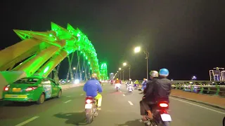 Dragon Bridge in Da Nang City, Very Beautiful and Crazy Trafic