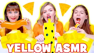 ASMR Eating Only One Color Food Yellow Jelly, Gummy Sour Mukbang