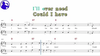 Anne Murray-Could I have this dance karaoke sheet music,MR for players,chord,chorus add(Ye karaoke)