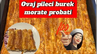 PILEĆI BUREK SA ŠAMPINJONIMA/Chicken BUREK  with mushrooms #viral #fyp #chickenrecipe