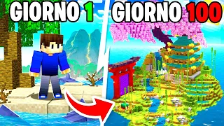 SOPRAVVIVO 100 GIORNI su un ISOLA DESERTA con SQUALI in MINECRAFT