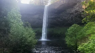 SOUTH WATERFALL VIEW FROM THE BRIDGE! | Trail of Ten Falls | Silver Falls State Park | Oregon | 4K